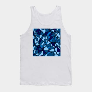 Stained Glass Blue Tank Top